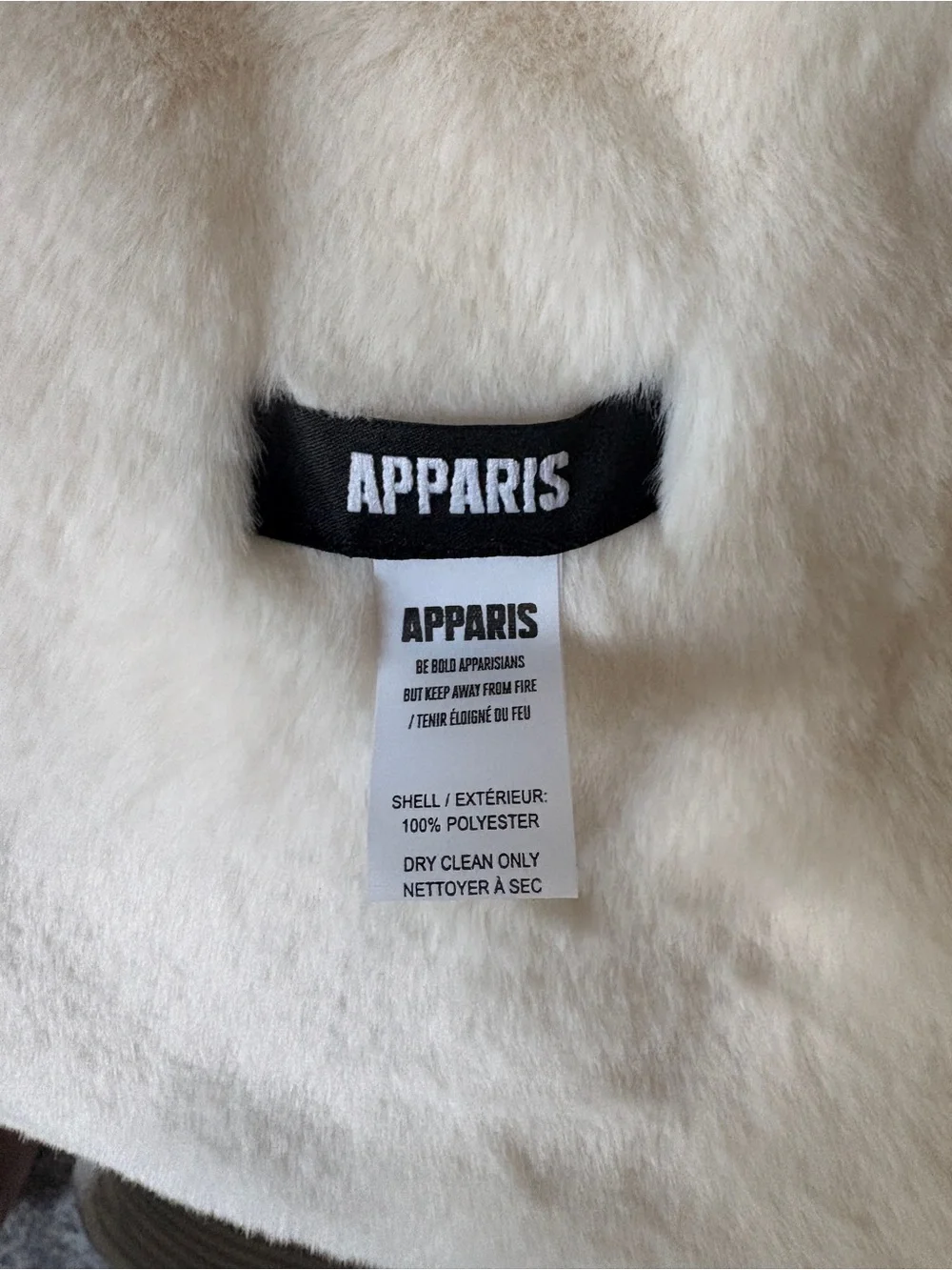Apparis Latte Faux Fur Neck Scarf